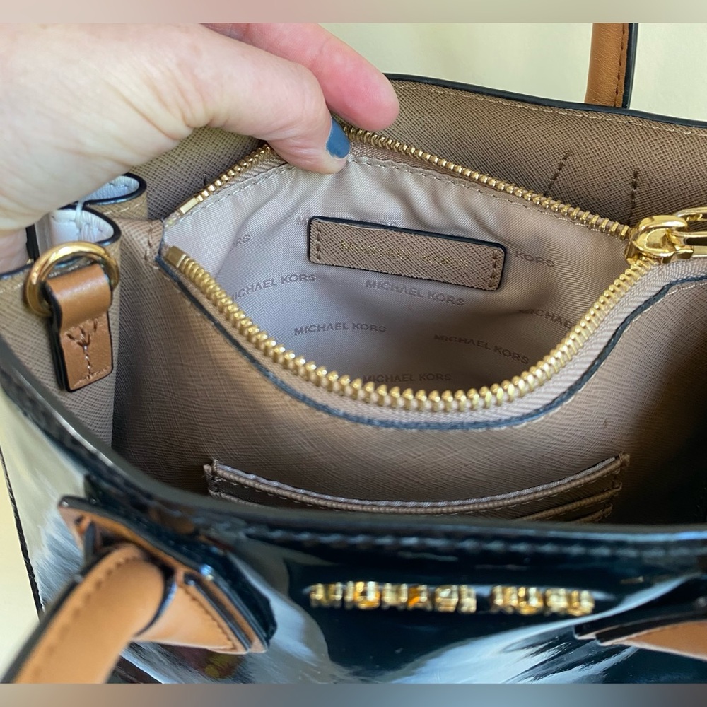 Michael Kors Tri-Color Patent Leather Mini Mercer - Picture 12 of 15